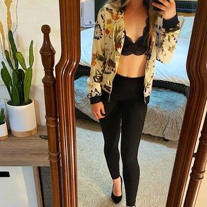 Floral bomber jacket